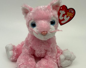 Ty Beanie Baby “Carnation” the Pink Cat! (6 inch)