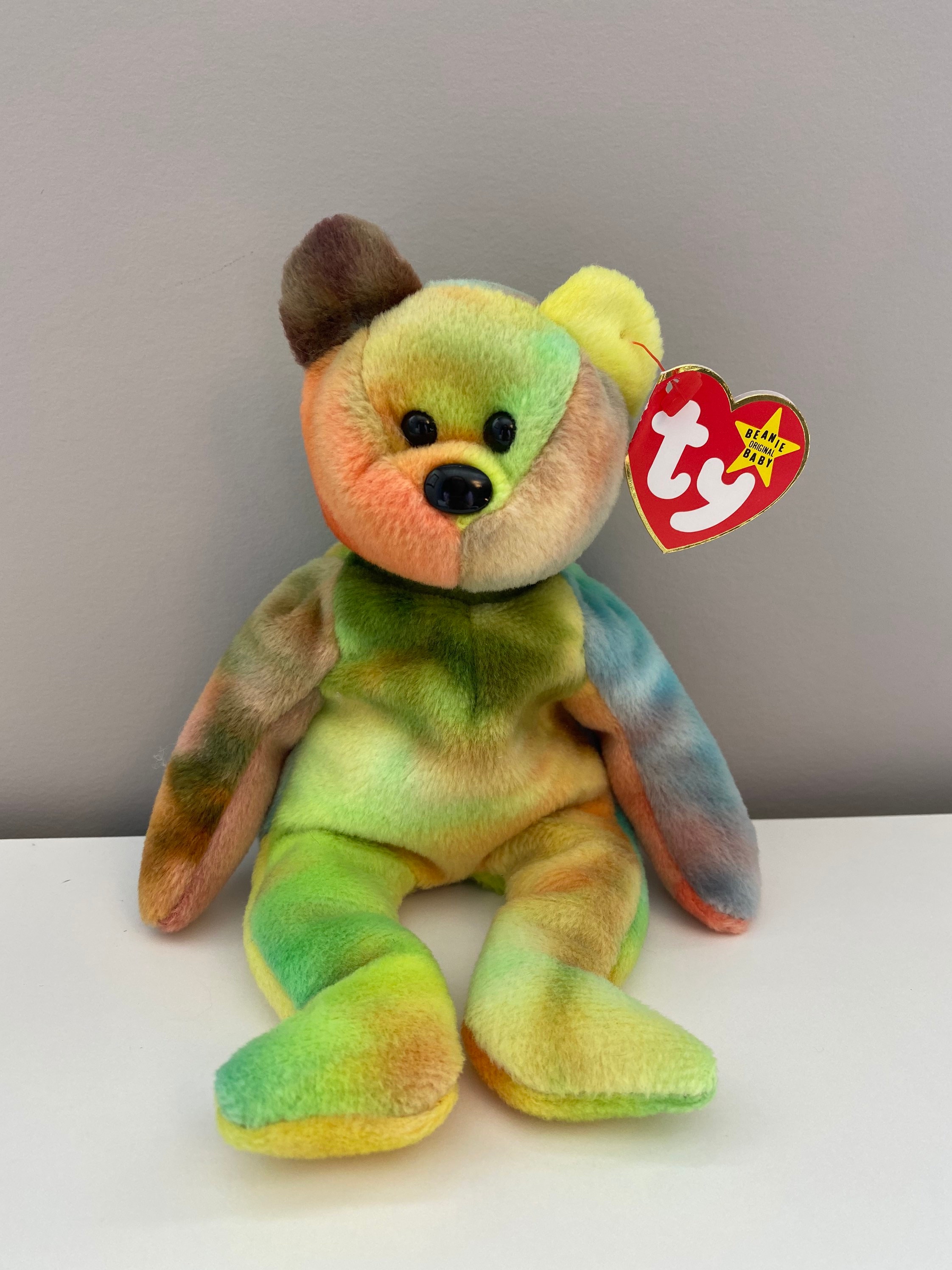TY Beanie Baby Garcia the TieDye Bear Rare 8.5 inch Etsy