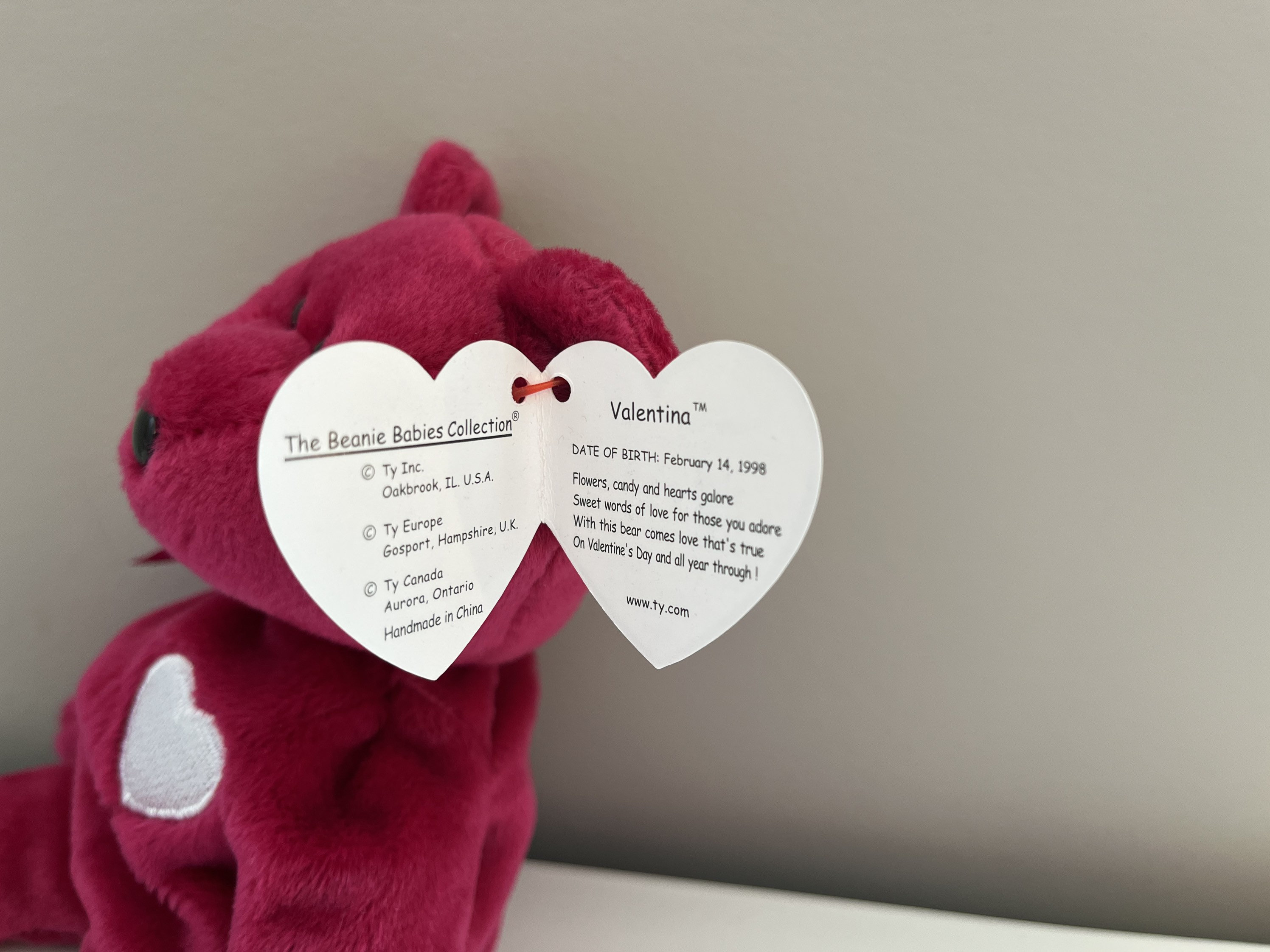 Details about   Ty Beanie Baby Babies Valentina Bear Showcase Quality MINT Showcase Quality 