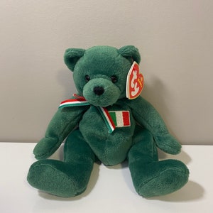 Ty Beanie Baby “Basilico” the Bear - European Exclusive (7.5 inch)