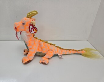 ty ビーニーベイビーズBeanie Baby LOONG the Dragon Ty Beanie Baby “loong” the Orange Dragon - Asia-pacific