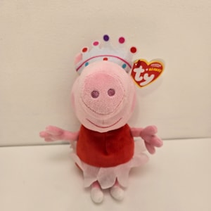 Ty Beanie Baby “Ballerina Peppa” - From Children’s Show Peppa the Pig (7 inch)