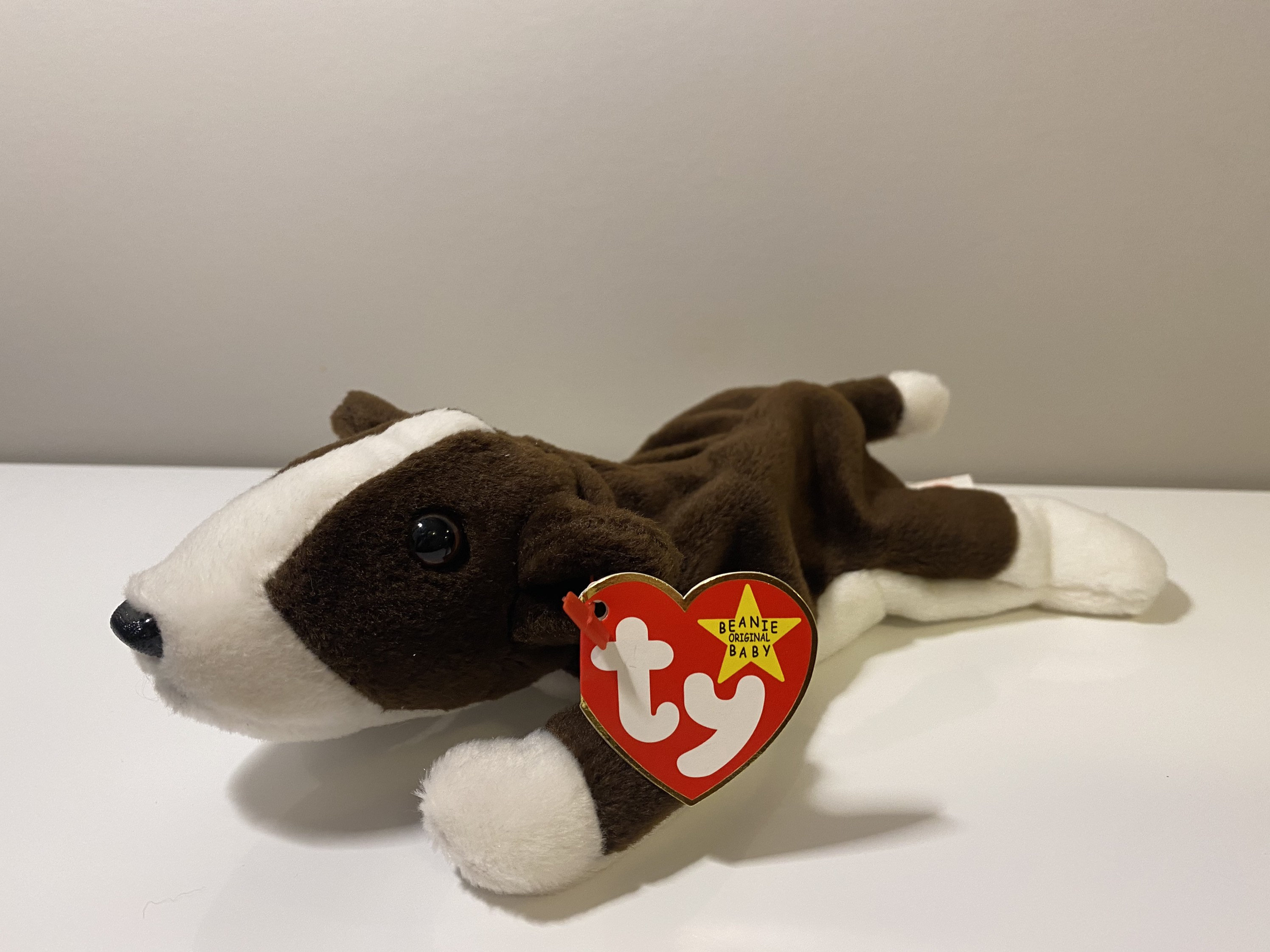 TY Beanie Baby Bruno the Bull Terrier Dog Plush 8.5 inch Etsy