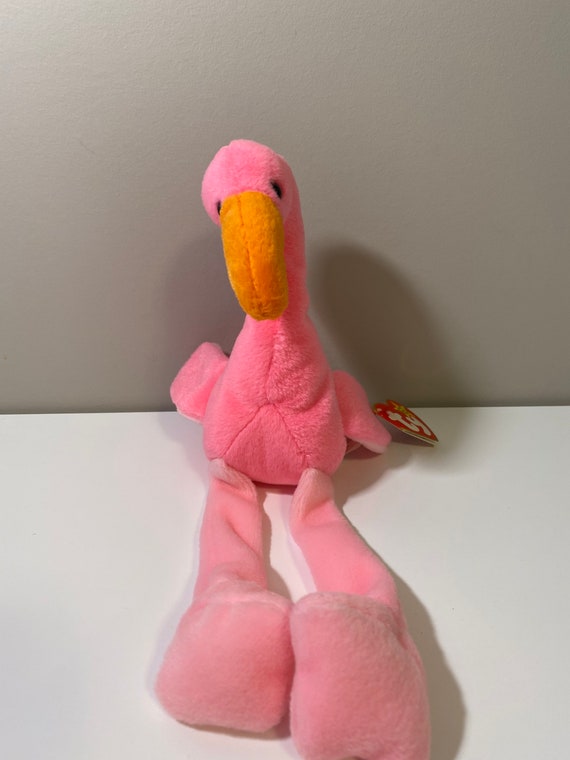 Ty Beanie Baby Pinky The Flamingo 10 Inch Etsy
