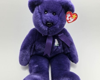 Ty Beanie Buddy “Princess” the Purple Princess Diana Bear (14 inch)