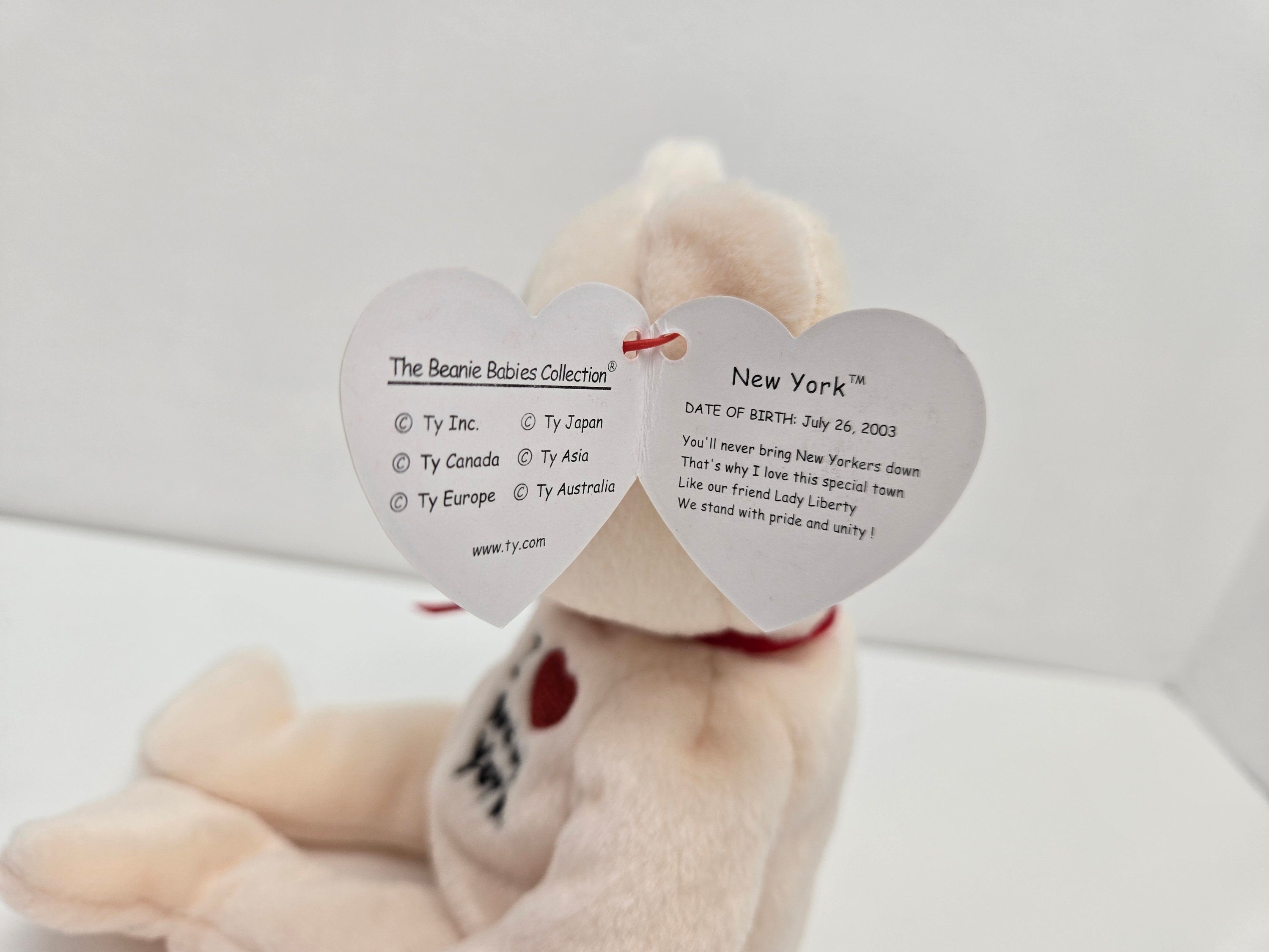 Ty ビーニーベイビー「ニューヨーク」I Love New Yorkベア