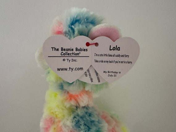 Ty Beanie Babies Lola the Rainbiw Llama 8 inch Etsy