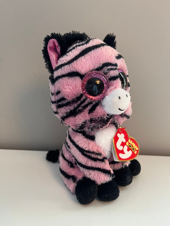 Ty Beanie Boo zoey the Pink and Black Zebra 6 Inch 