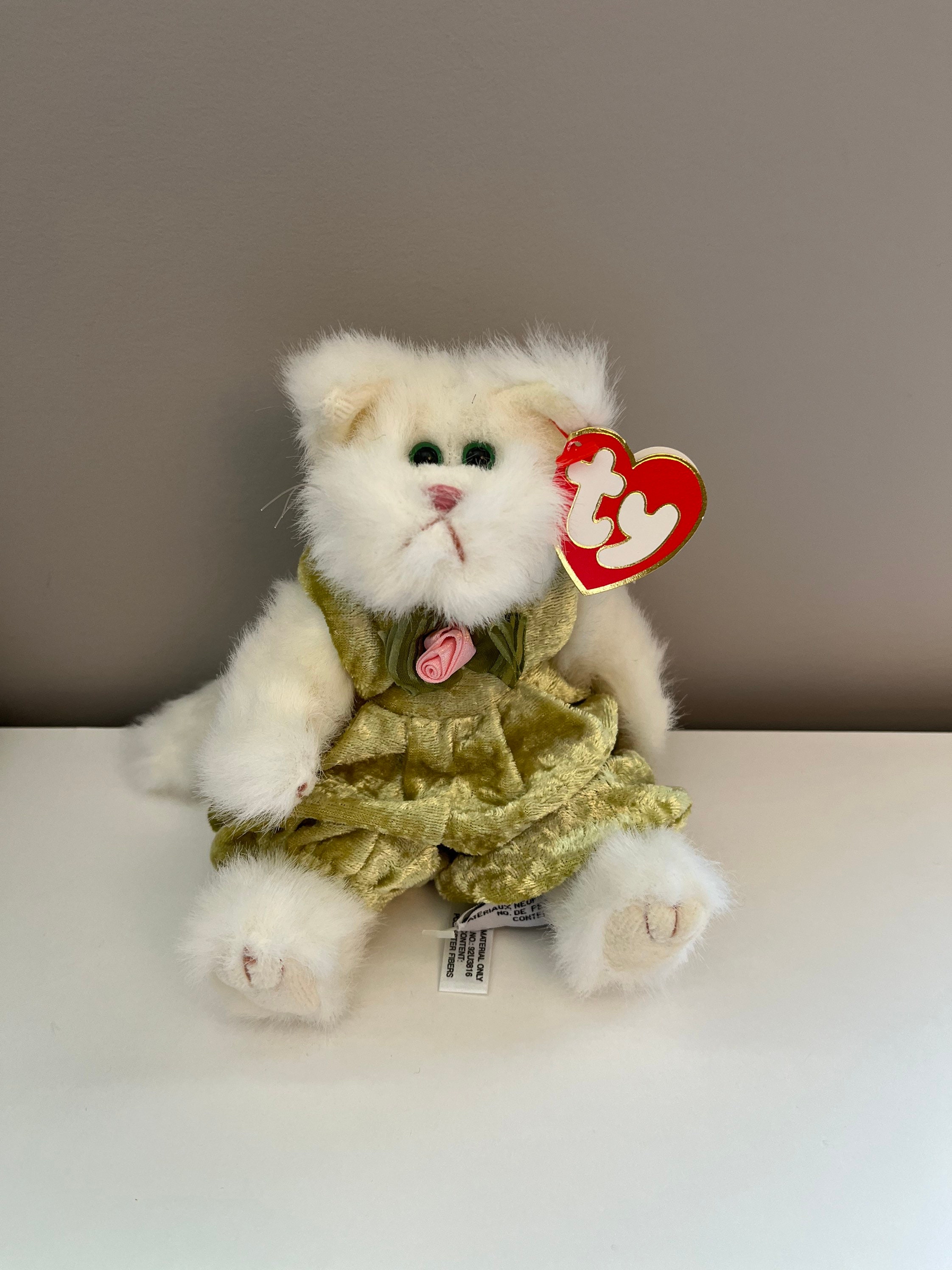 Teddy Bears of Witney ぬいぐるみ 猫 Katrina Ty Attic Treasures Collection “katrina” the Cat Wearing Dress (6