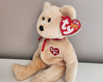 Ty Beanie Baby「Thank you Bear」愛らしいクマ - 小売店ごとに