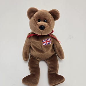 Ty Beanie Baby “Britannia” the Bear - UK Exclusive - No Hang Tag (8.5 inch)