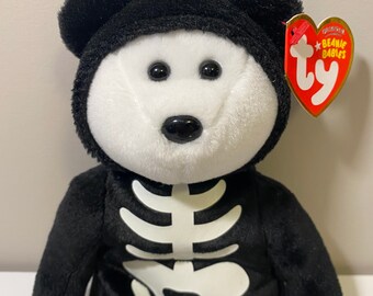 Ty Halloweenie Beanie Baby BONESES Skeleton Bear Very RARE 2008 Multiple Qty for sale online 