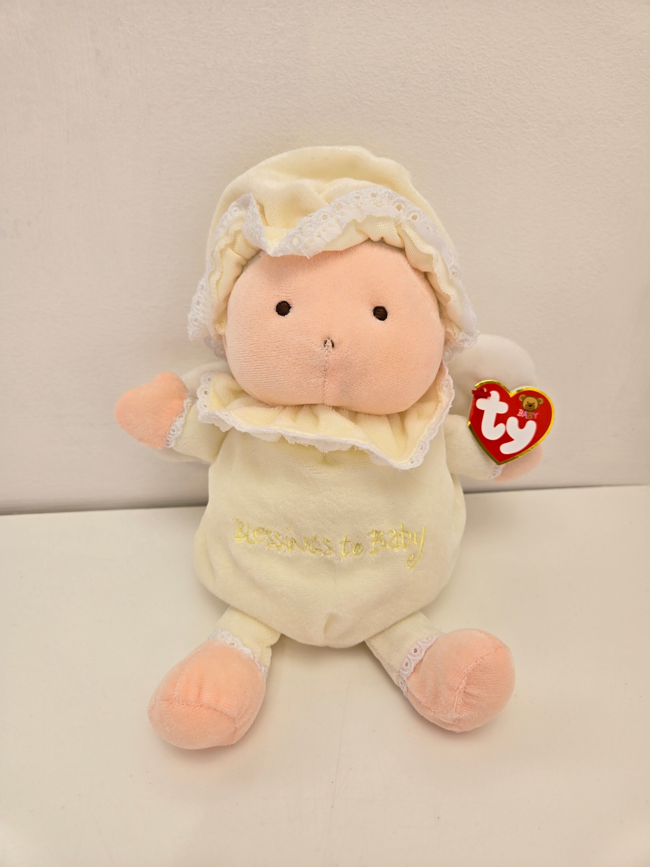 Ty Baby Line “blessings to Baby” the Yellow Angel Baby Doll With