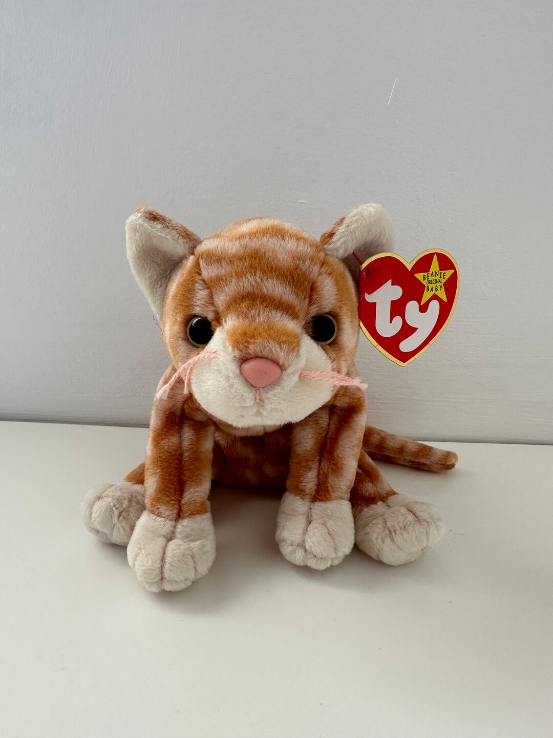 Ty Beanie Baby AMBER II The Tabby Cat 30th Anniversary Limited