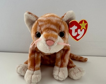 Ty Beanie Baby « Amber » l'adorable chat tigré (5,5 pouces)