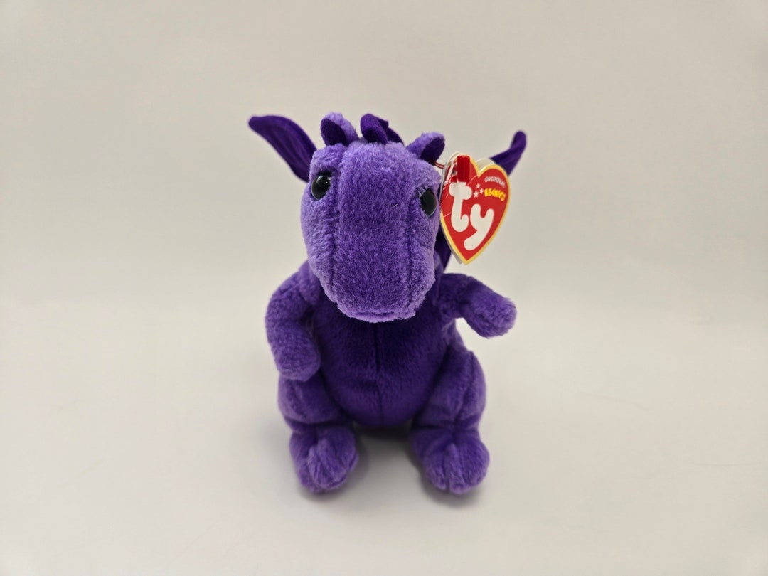 TY Beanie Baby “dwynwen” the Purple Dragon - UK Exclusive