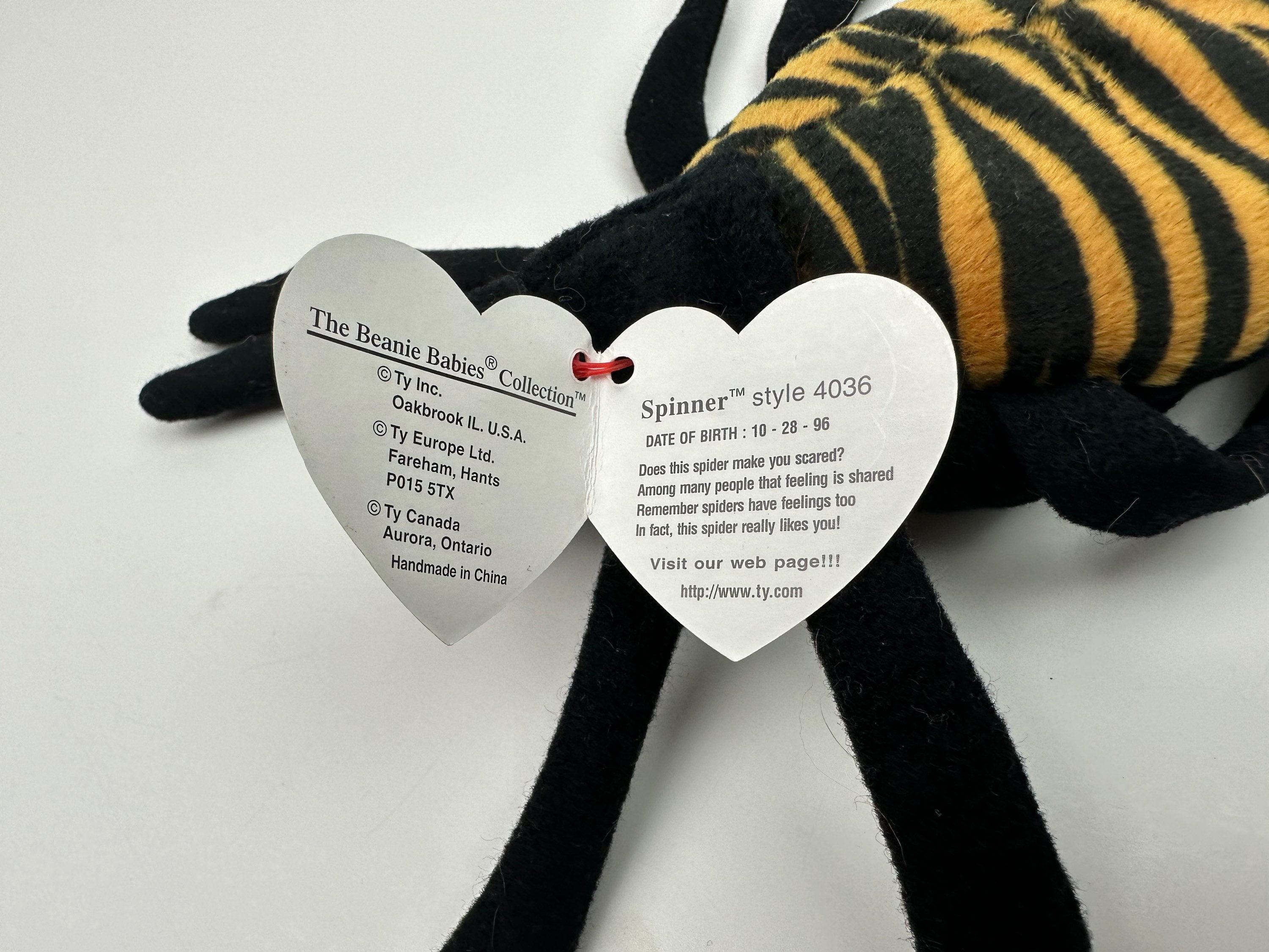 Ty Beanie Baby spinner the Spider 5 Inch pic