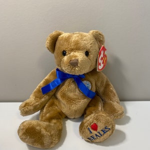 Ty Beanie Baby 'Nigel' the Bear - exclusief voor Beales en het Verenigd Koninkrijk (7,5 inch)