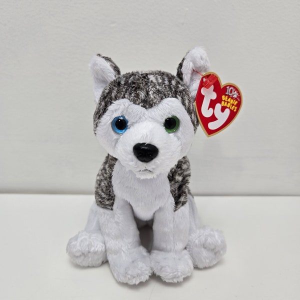 Ty Beanie Baby “Mukluk” the Husky Dog Plush (5.5 inch) *One Green Eye One Blue Eye Version*