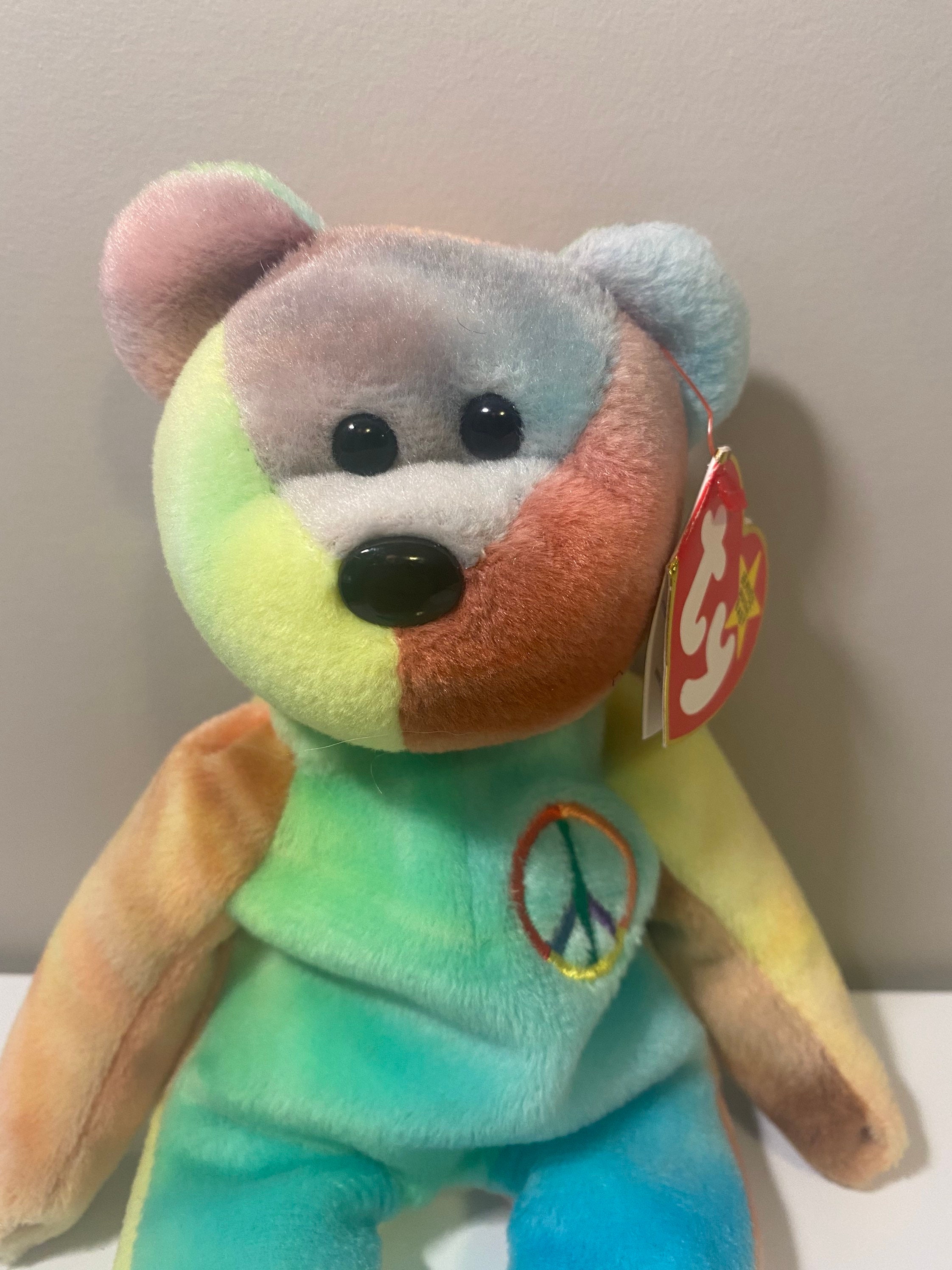 Ty Beanie Baby “peace” the Tie-dye Bear - Unique and 1 of a