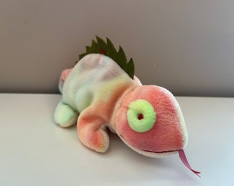 Ty Beanie Baby “Iggy” the Unique Coloured Tie-Dye Iguana! (9 inch)