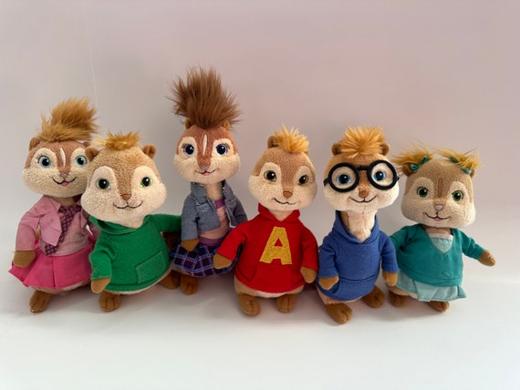 Ty Beanie Babies Jeanette, Alvin, Simon, Theodore, Eleanor, and Brittany  From Alvin and the Chipmunks No Hang Tags 7 Inch -  Denmark