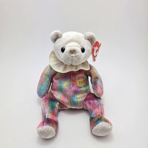 Ty Beanie Baby “Happy Birthday” the June Birthday Bear - Creased Tag! (6 inch)