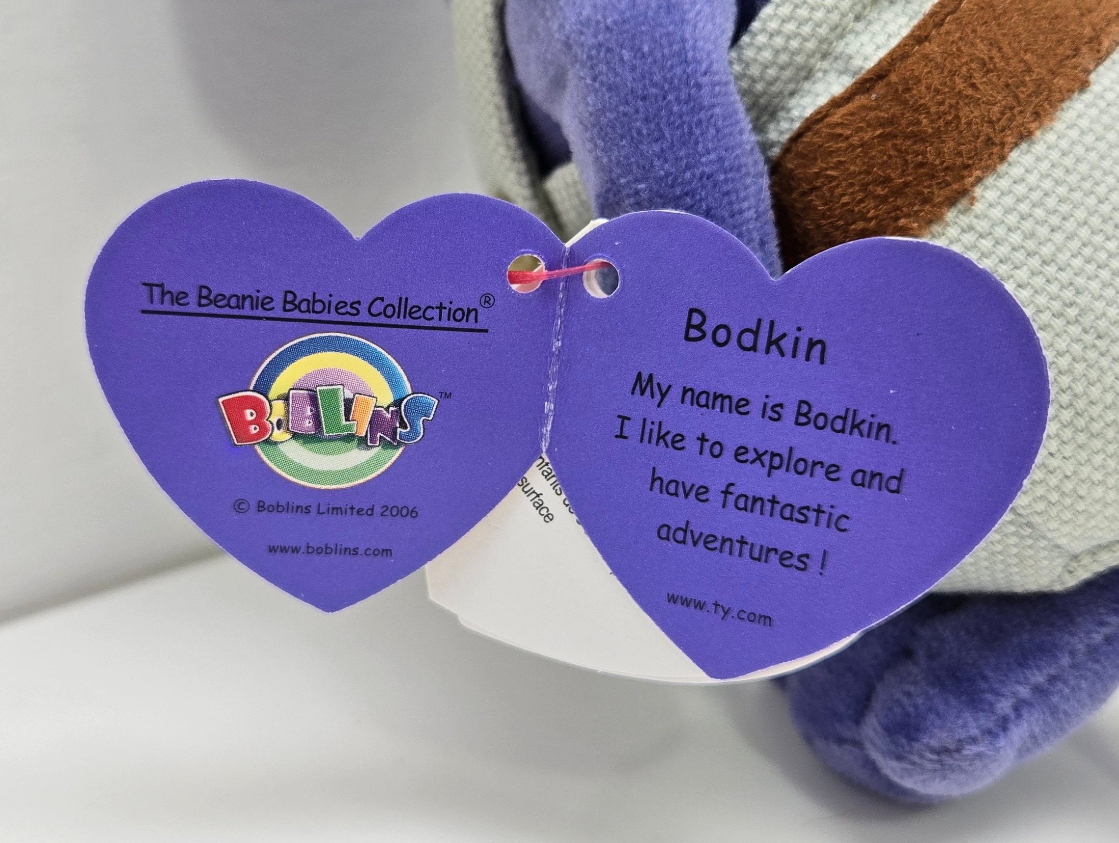 Ty Beanie Baby “bodkin” the Dark Purple Boblin - From Children’s Show ...