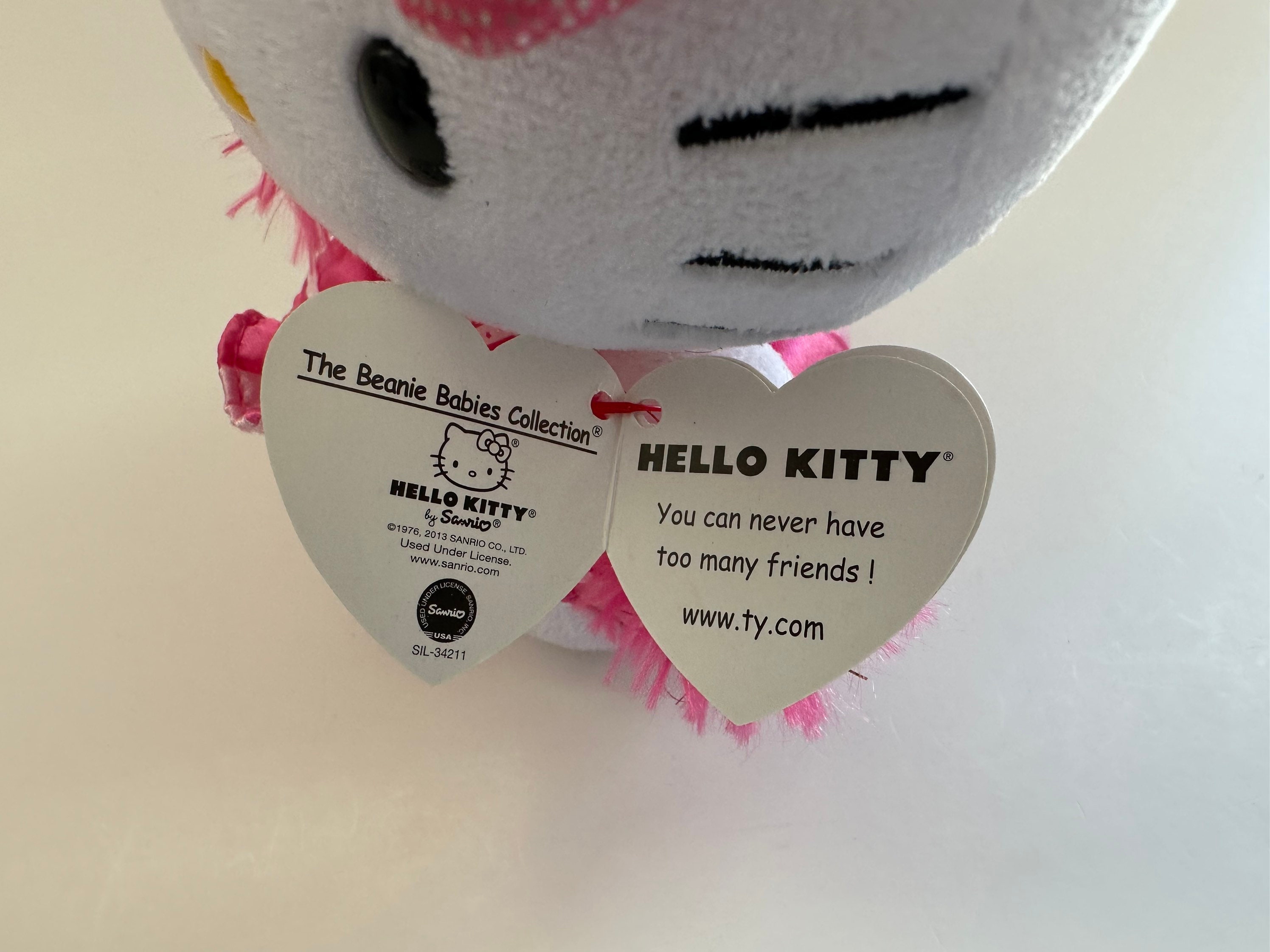 Hello Kitty-Sanrio-Pink Plaid Dress-The Beanie's Buddy Beanie Babies