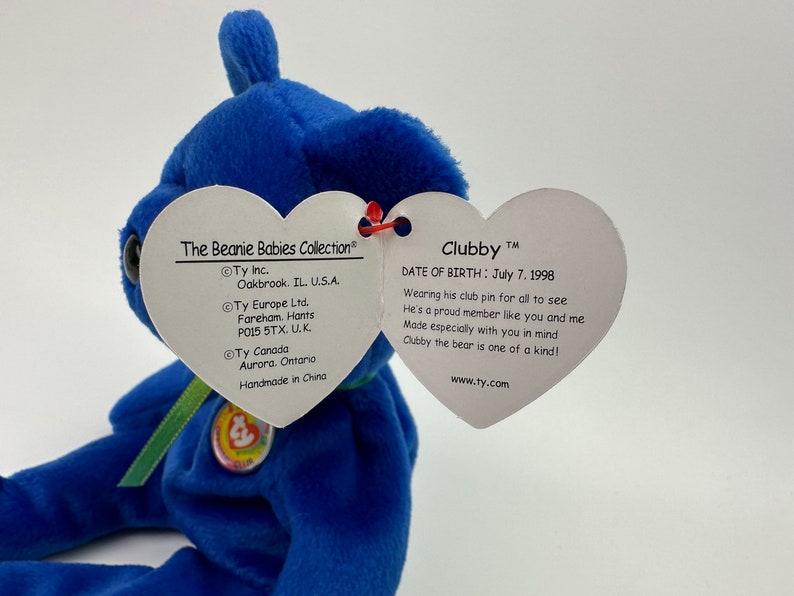 Ty Beanie Baby Clubby the Royal Blue Bear 8.5 Inch image 5