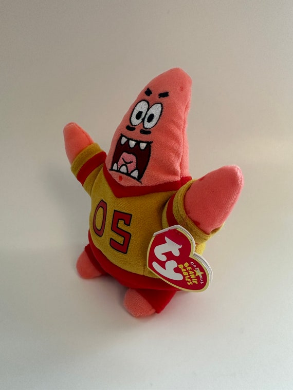 TY Spongebob Squarepants Beanie Baby Patrick Star 7 Plush In