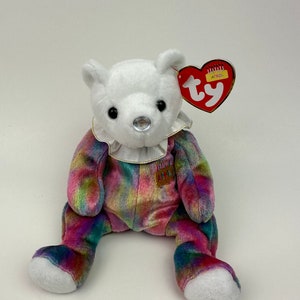 Ty Beanie Baby April the Birthday Bear - Diamond Birthstone Bear (7 inch)