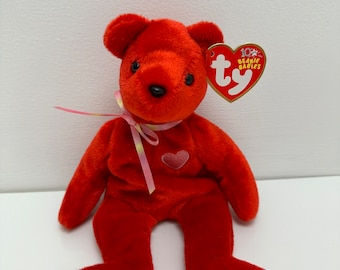 Ty Mütze Baby “Kiss-e”der Rote Valentinstag Bär! (22 cm)