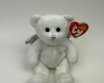 Ty Beanie Baby「ジュビラント」シルバーウィングの天使ベア - クラッカーバレル限定 (6.5インチ)