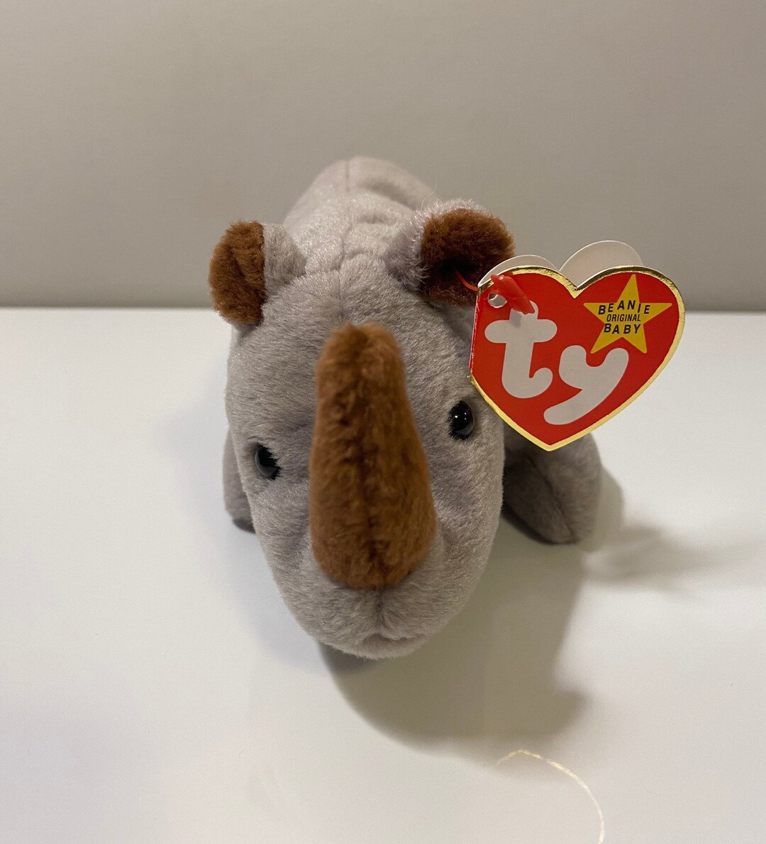Rhino beanie sale baby value