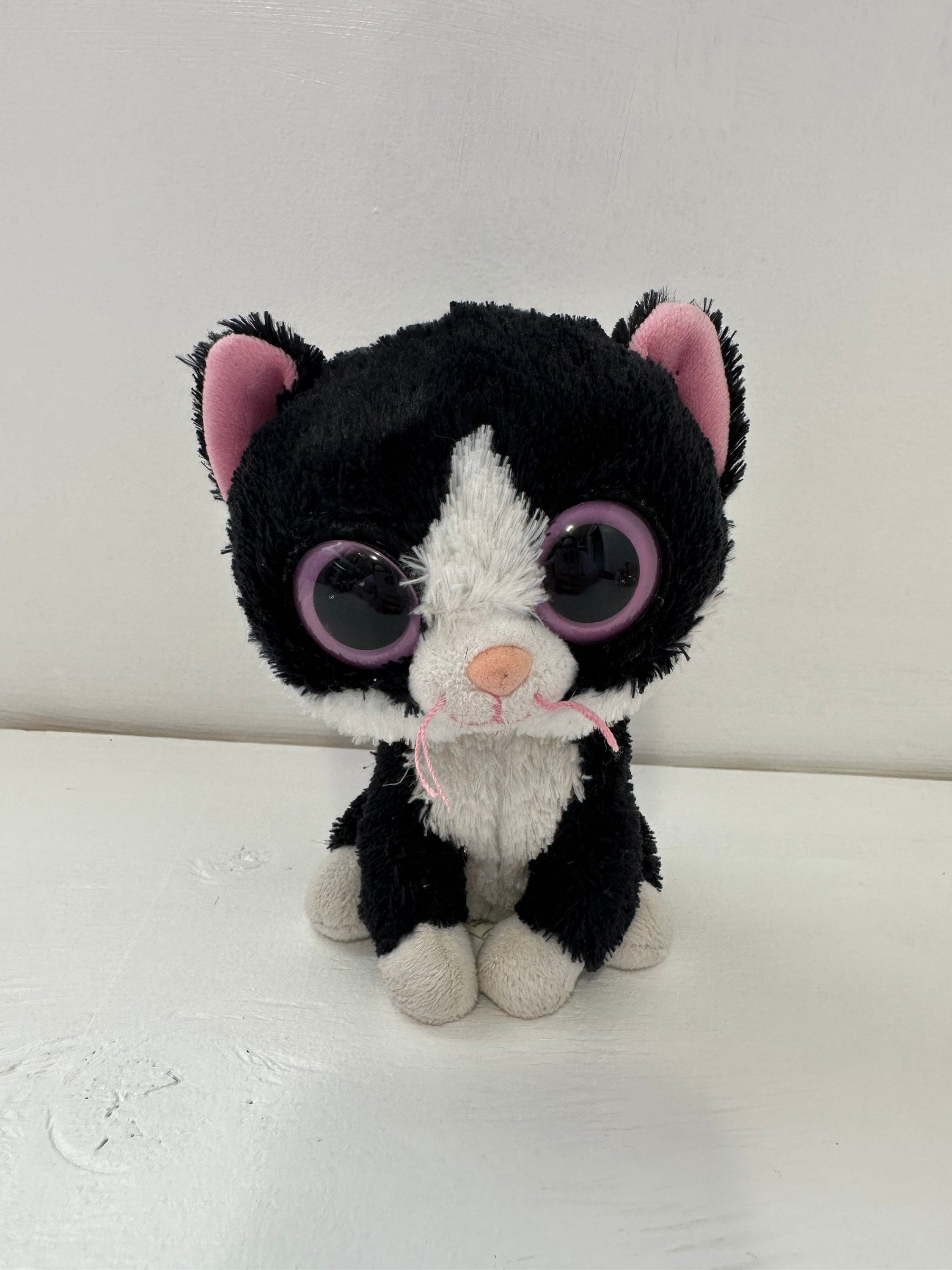 TY Beanie Boo pepper the Cat Solid Eyes No Hang Tag 6 Inch Etsy