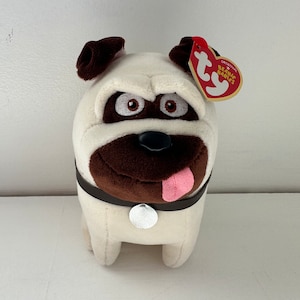 Ty Beanie Baby “Mel” the Pug Dog - Secret Life of Pets (6 inch)