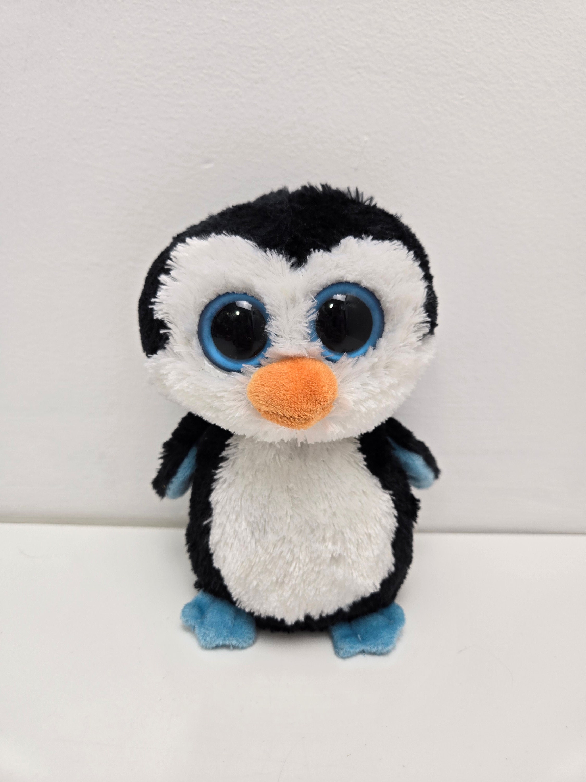 Ty Beanie Boo waddles the Penguin Solid Eyes no Hang Tag 6 Inch Etsy