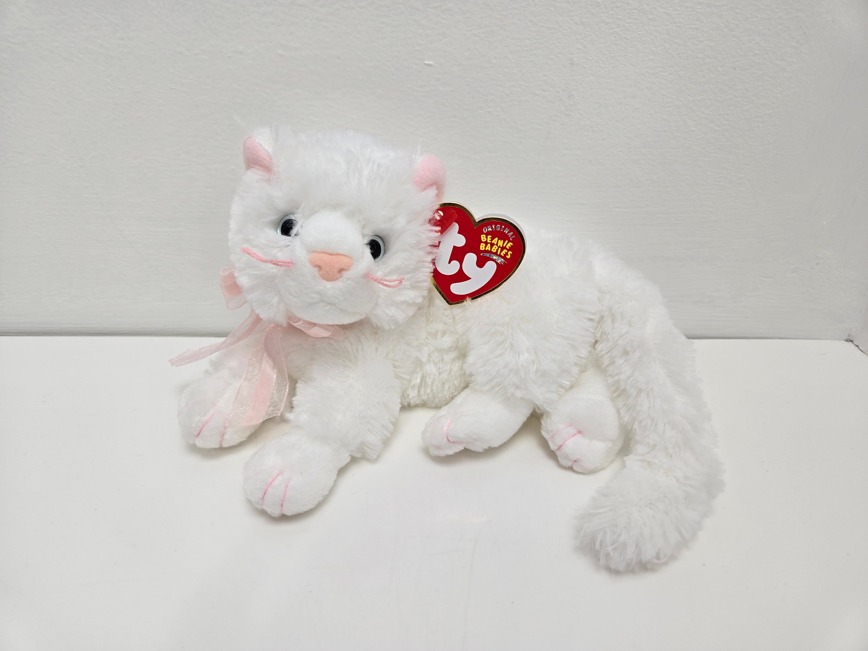 Ty Beanie Baby White Cat - Etsy