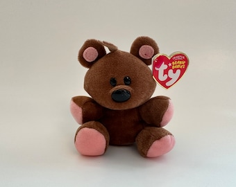 TY Beanie Baby “Pooky” the Bear - Metal Key Clip Version (4 inch)