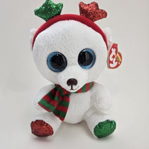 Ty Beanie Boo “Frost”, o Urso de Natal - Exclusivo da Claire (15 cm)