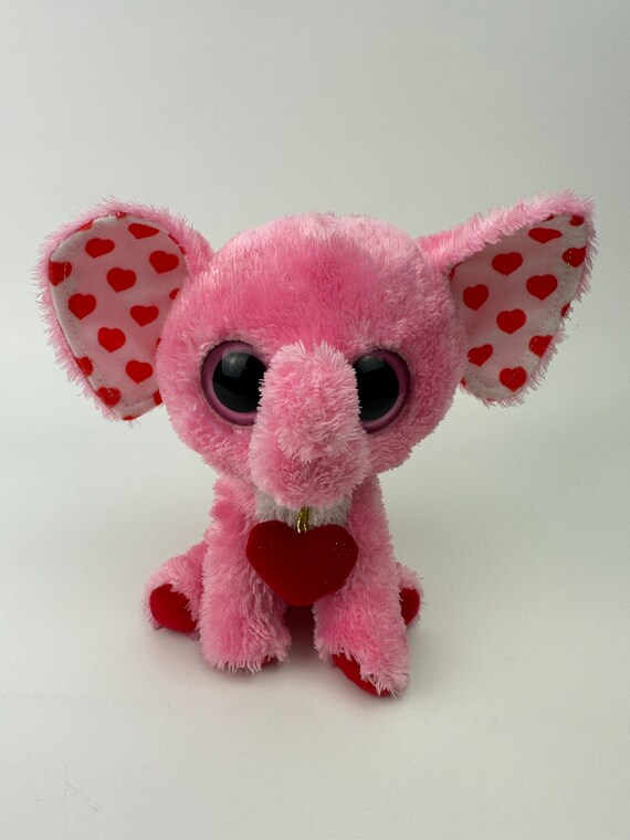 Pink elephant beanie boo deals