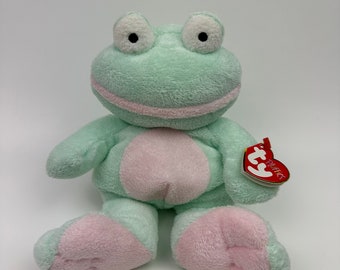 Ty Pluffies “Grins”, la rana súper adorable - Colección Ty Pluffies (25 cm)