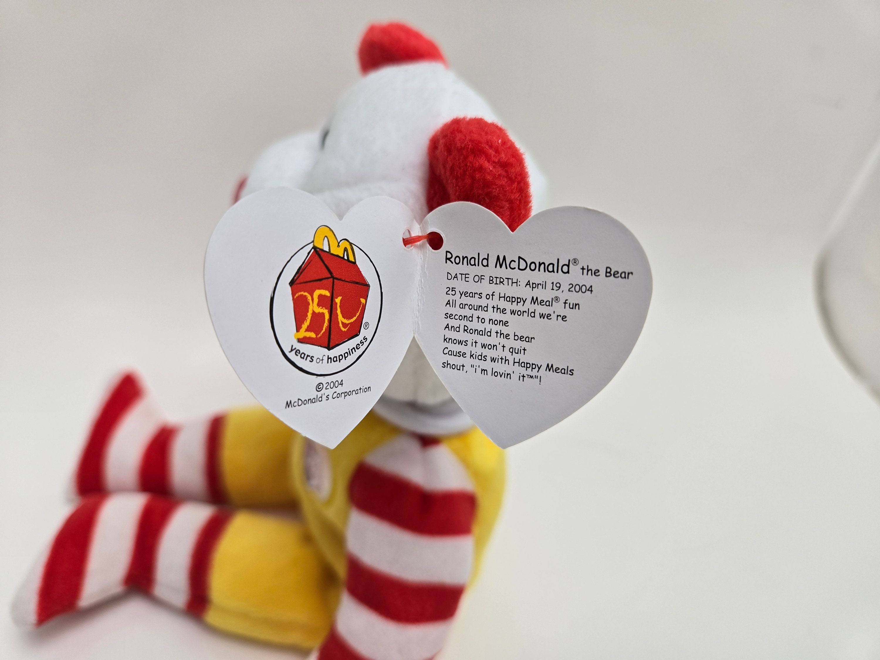 TY Beanie Baby “ronald Mcdonald” the Mcdonald's Mascot Bear