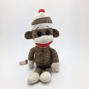 Ty Beanie Baby “Socks” the Brown Sock Monkey - No Hang Tag (8.5 inch)