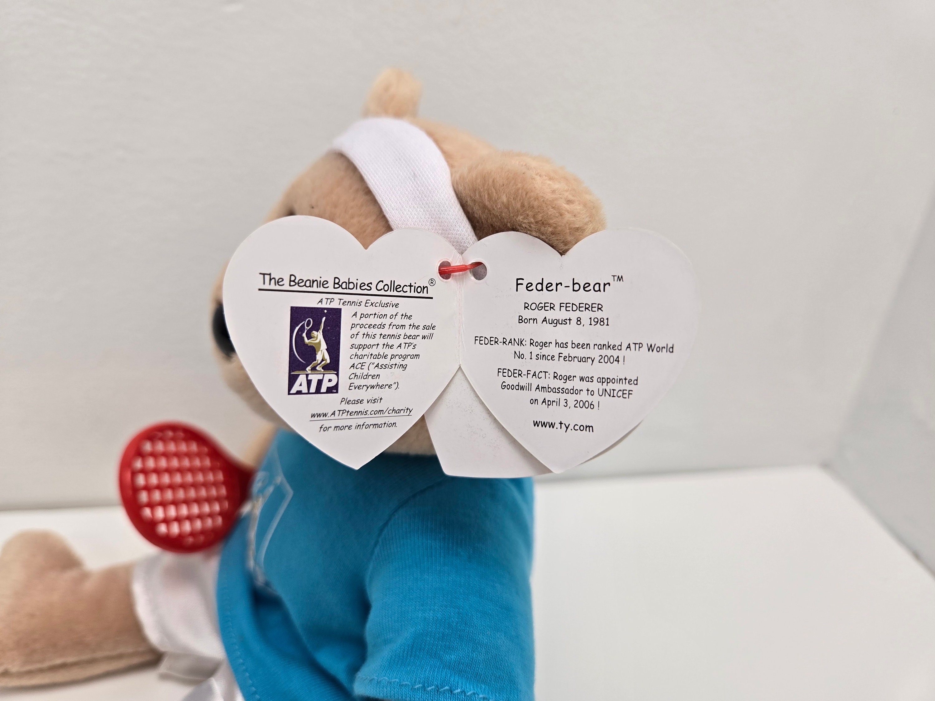 Ty Beanie Baby「フェダーベア」ロジャー・フェデラーのテニスベア
