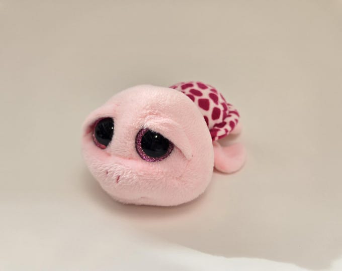 Boo Boo Shells TY Beanie Boo “shellby” the Pink Turtle - Glitter Eyes - No Hang Tag (6 ...