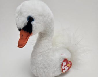 Ty Beanie Baby 'Gracie' de zwaan (5,5 inch)