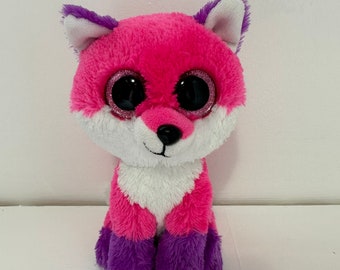 Ty Beanie Boo “Joey” the Pink Fox - Claire’s Exclusive - No Hang Tag *Rare* (6 inch)