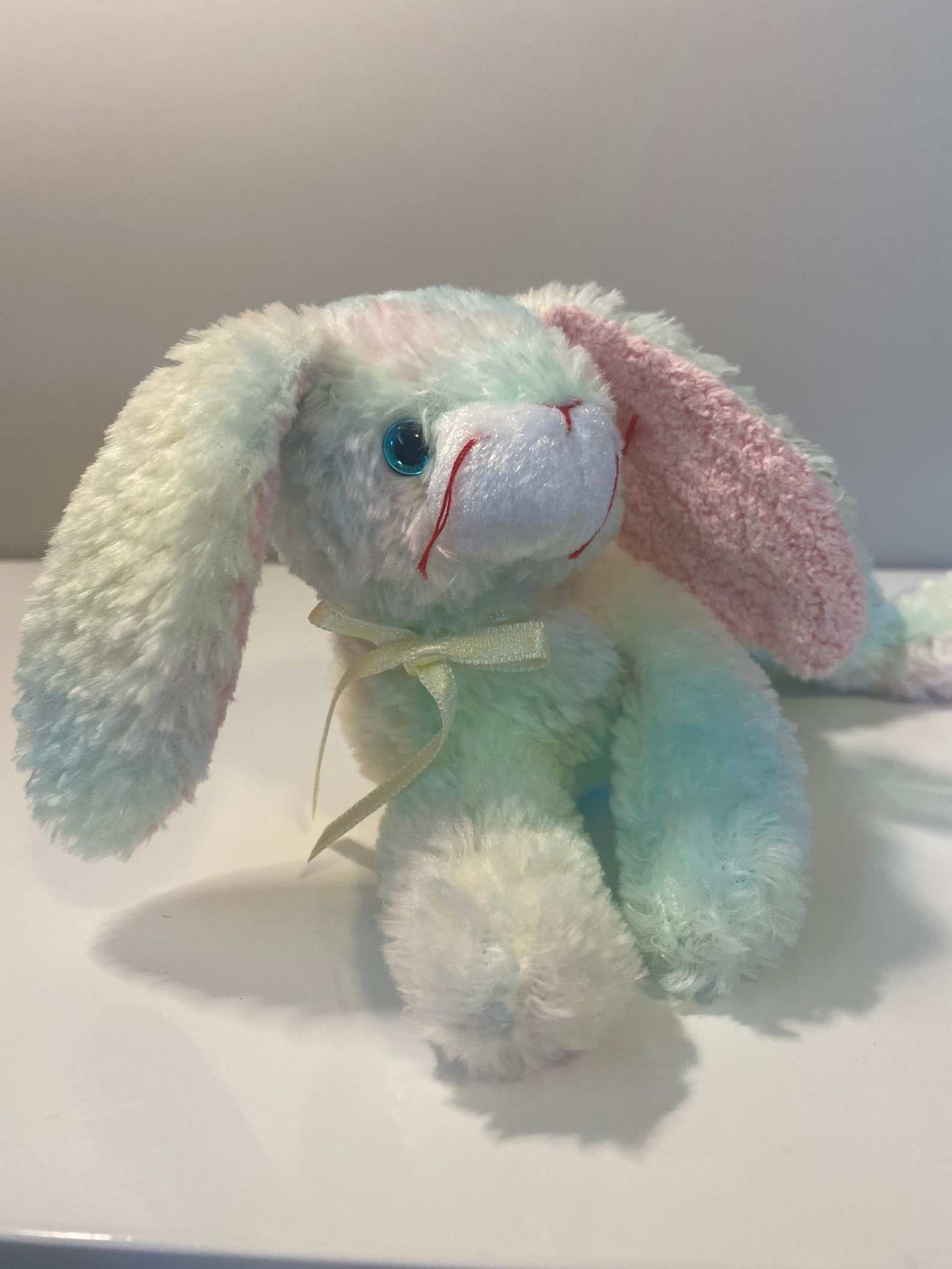 TY Beanie Baby cottonball the Tie Dye Laying Down Bunny Etsy